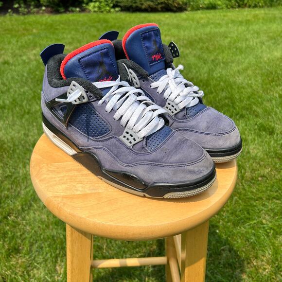 Size 10.5 - Nike Air Jordan 4 Retro Winter Loyal Blue Men's Shoes - Ships Now - Picture 1 of 10